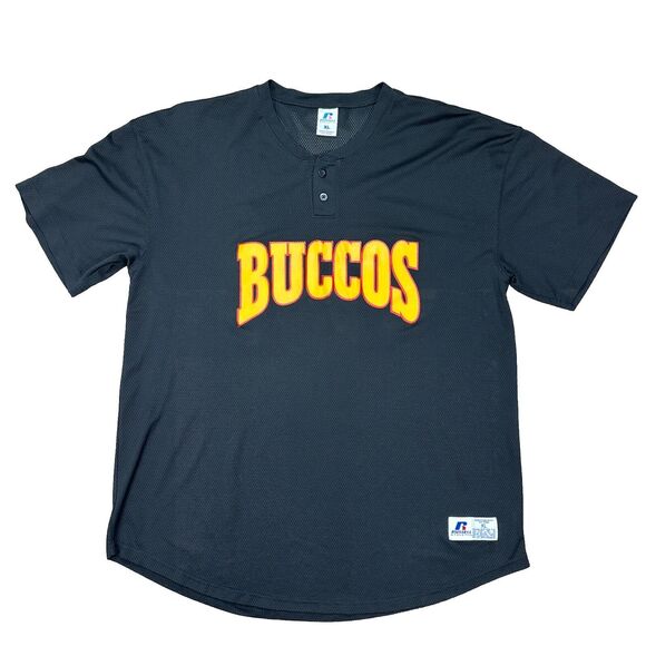 Vintage RARE Pittsburgh Pirates BUCCOS Jersey Black XL Russell Athletic #54 - Picture 1 of 7